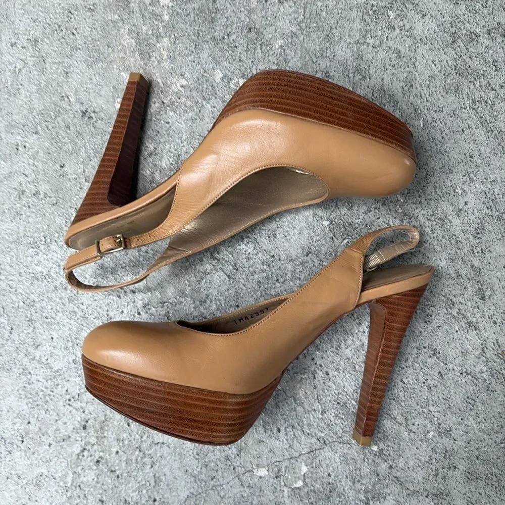Stuart Weitzman platform sling backs - Picture 4 of 9
